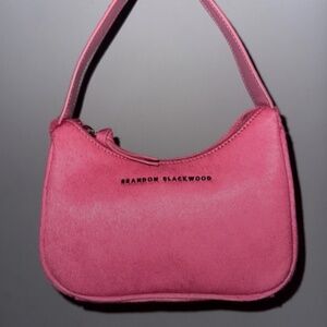 Pink pony hair hand bag